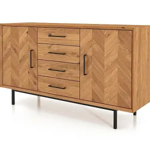 ABIES - Kommode 100% aus massivem Holz aus Wildeiche, naturgeölt Highlight