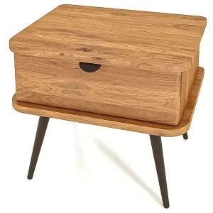 KULA - Nachttisch mit Schublade aus Wildeiche, naturgeölt Schnäppchen