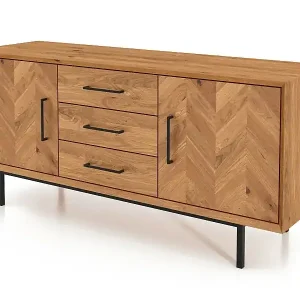 Super-Preis ABIES - Kommode 100% aus massivem Holz aus Wildeiche, naturgeölt