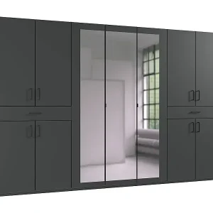 Abverkauf KLEIDERSCHRANK Tibet graphit / 313 / 58 / 210cm