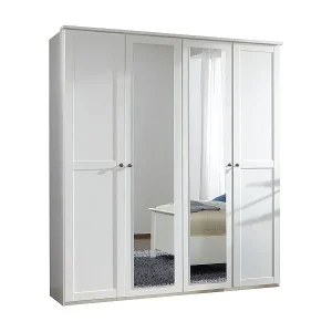 Zertifiziert KLEIDERSCHRANK Chalet weiß 180 / 58 / 210cm