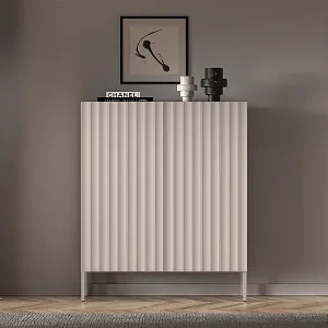Angebot Highboard 2-türig - hellbeige - 100 cm - DERRIVA