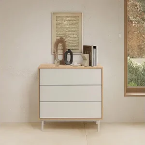 Kommode Cuzco 3 schubladen Eichenfarbe/grau Bestpreis