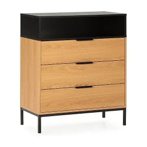 Kommode Nieve 3 schubladen Eichenfarbe Bestseller