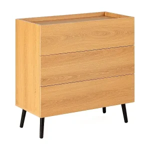 Kommode Siren 3 schubladen Eichenfarbe Online Kaufen