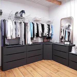 Kommode anthrazit 48x160x77.6 ruben Sichere Zahlung