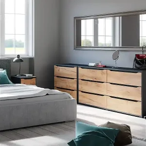 Kostenloser Rückversand Kommode goldkraft eiche 48x80x77.6 ruben