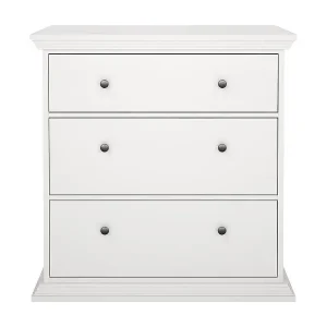 North Kommode 3 Schubladen weiß. Expressversand