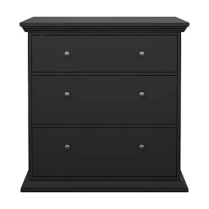 Heißes Angebot North Kommode 3 Schubladen schwarz matt.