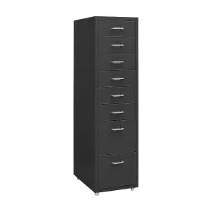 Aktenschrank mit Rollen Anthrazit 28x41x109 cm Metall Nur Für Kurze Zeit