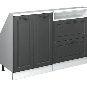 Sale Dachschrägenschrank-Set anthrazit landhaus/weiß 120x46x81.6 rion