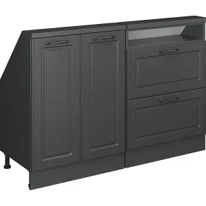 Bestseller Dachschrägenschrank-Set anthrazit landhaus/anthrazit 120x46x81.6 rion