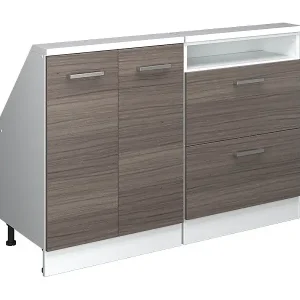 Dachschrägenschrank-Set edelgrau/weiß 120x46x81.6 rion Heißes Angebot