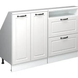 Knallerangebot Dachschrägenschrank-Set weiß landhaus/weiß 120x46x81.6 rion