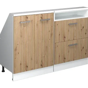 Kostenloser Rückversand Dachschrägenschrank-Set artisan eiche/weiß 120x46x81.6 rion