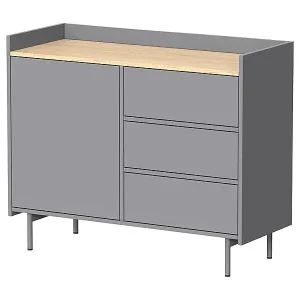 Kommode grau 100x40x82 velina Saisonangebot