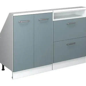 Dachschrägenschrank-Set blau-grau/weiß 120x46x81.6 rion Sale