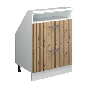 Dachschrägenschrank artisan eiche/weiß 60x46x81.6 rion Neue Ware