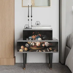 Aktuell Nachttisch - 58х58х41 cm - NS1 - Still Life with Flowers, Grau