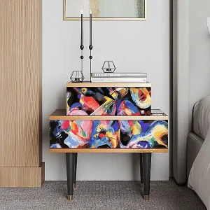 Abverkauf Nachttisch - 58х58х41 cm - NS1 - Kandinsky, Walnuss