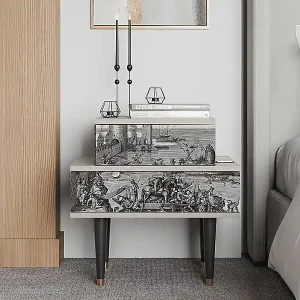 Zertifiziert Nachttisch - 58х58х41 cm - NS1 - Saint Martin, Sand