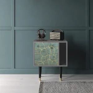 Abverkauf Nachttisch - 57х69х48 cm - S2 - Magnificent Water Lily, Grau