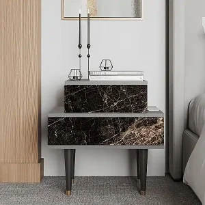 Abverkauf Nachttisch - 58х58х41 cm - NS1 - Night Abyss, Grau