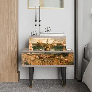 Zertifiziert Nachttisch - 58х58х41 cm - NS1 - Garden of Delights , Latte