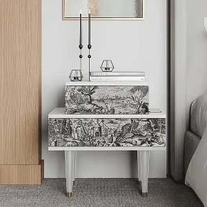 Abverkauf Nachttisch - 58х58х41 cm - NS1 - The Temptation, Weiß