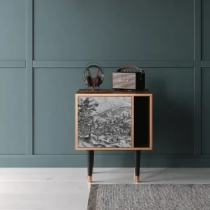 Zertifiziert Nachttisch - 57х69х48 cm - S2 - Rusticorum, Walnuss