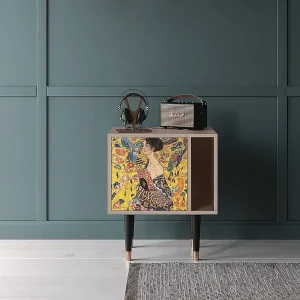 Zertifiziert Nachttisch - 57х69х48 cm - S2 - Lady with Fan by Klimt, Latte