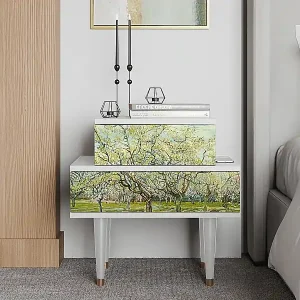 Zertifiziert Nachttisch - 58х58х41 cm - NS1 - The Weiß Orchard, Weiß