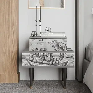 Zertifiziert Nachttisch - 58х58х41 cm - NS1 - Blau Schuyte, Grau