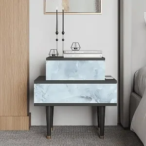 Abverkauf Nachttisch - 58х58х41 cm - NS1 - Glacial Colour, Anthrazit