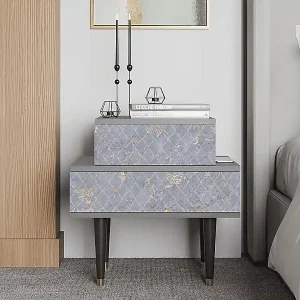 Abverkauf Nachttisch - 58х58х41 cm - NS1 - Golden Smoke, Grau
