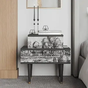 Abverkauf Nachttisch - 58х58х41 cm - NS1 - A Pond, Anthrazit