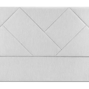 Geprüft CXL by Christian Lacroix - Kopfteil "Alpilles" Sitzer aus strukturiertem Stoff hellgrau - 140x8x120cm