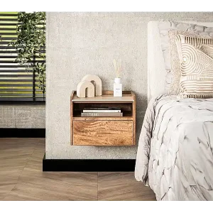 Kracherpreis Nachttisch - Holz Holz - 35 x 40 cm - NORYN