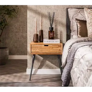 Garantierte Lieferung Nachttisch - Holz Holz - 35 x 45 cm - TICAR